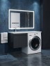 Тумба под стиральную машину подвесная Uperwood Magenta 45х50х55 см, черная, с дверцами