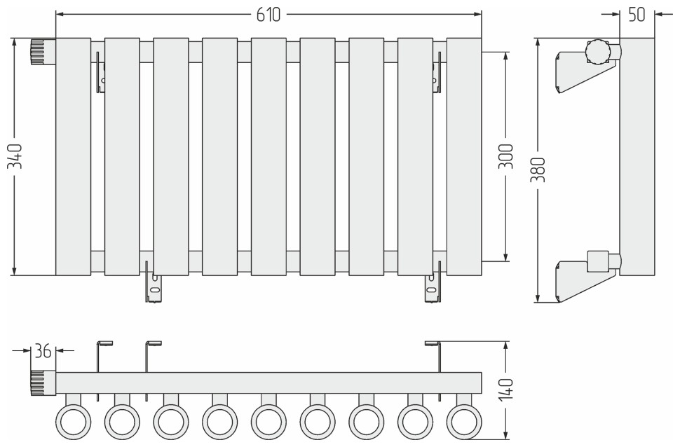 Кумир-0 EU50 левый 300х610 9 секций
