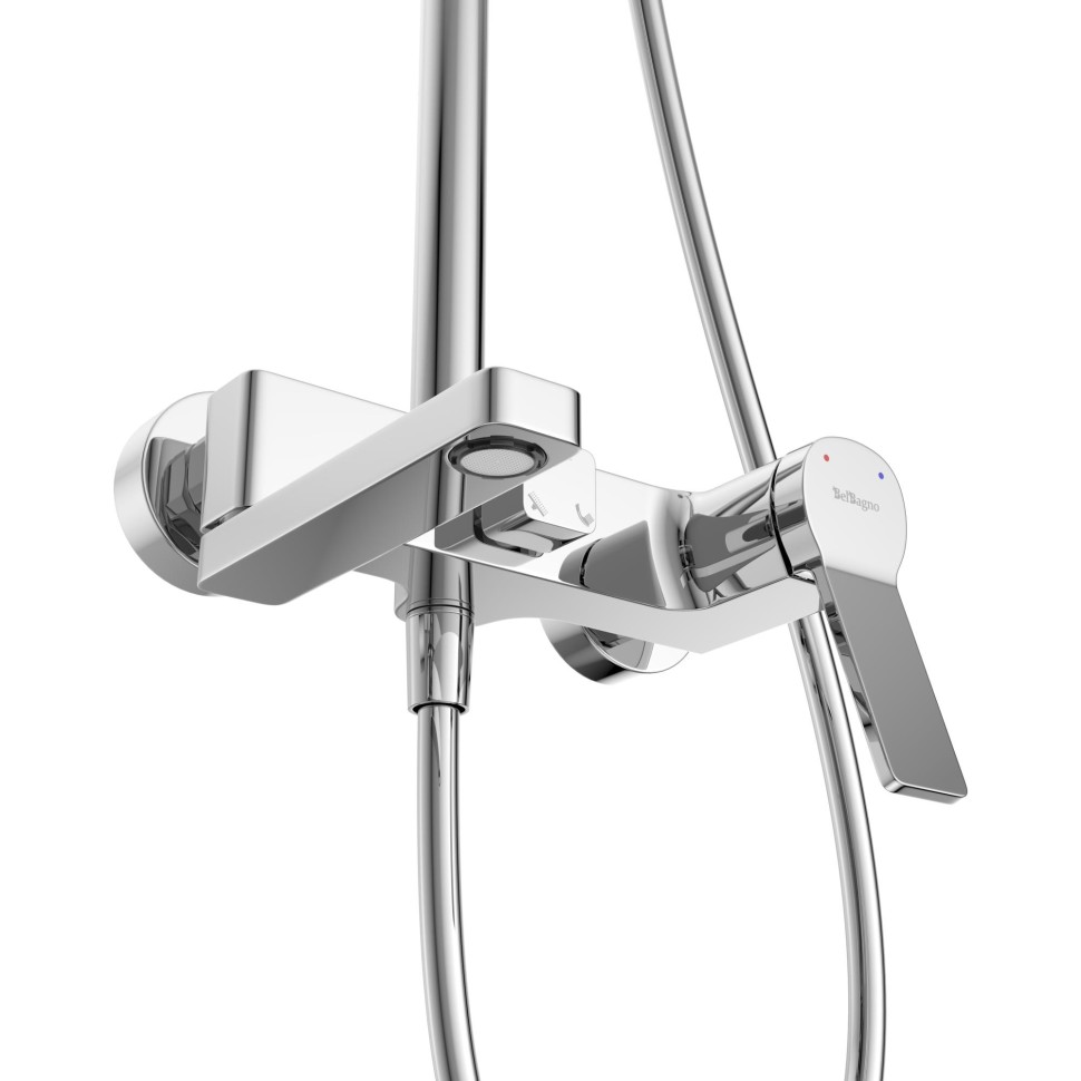 Душевая стойка со смесителем и изливом BelBagno ALBANO-VSCM-CRM