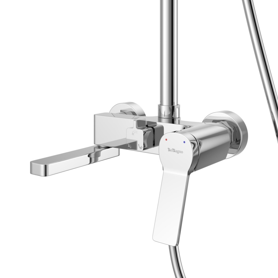 Душевая стойка со смесителем и изливом BelBagno ALBANO-VSCM-CRM