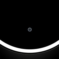 Зеркало LED VLM-3AU900 500x900 c сенсорным выключателем и диммером