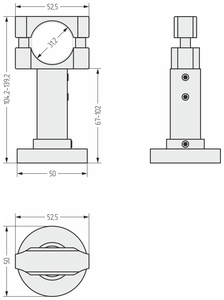 Кронштейн напольный d 32 мм (для ДР Эстет) / 2шт.