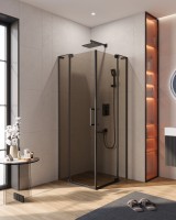 Душевой уголок CEZARES SLIDER-A-2-70/80-BR-NERO