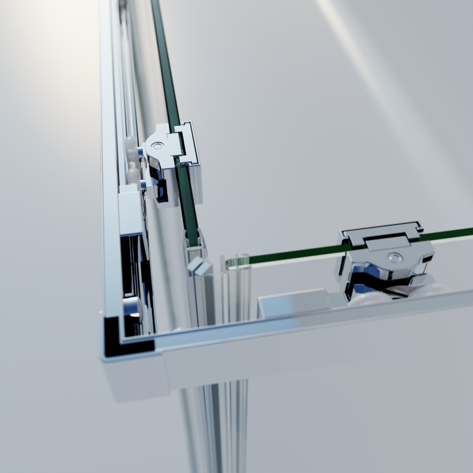 Душевой уголок Rapid-N VSS-3RN1111E10CL, (1000-1100)x(1000-1100), хром, стекло прозрачное