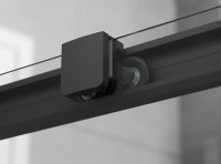 Душевое ограждение Ambassador Queen 11011202Black (100х100х200) четверть круга,черный,стекло прозрачное,раздвижная,1 место