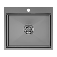 Мойка нерж. сталь AISI304 VELTEN 59, PM805951-GM, вороненая сталь, 590х510мм, Starke-Paulmark