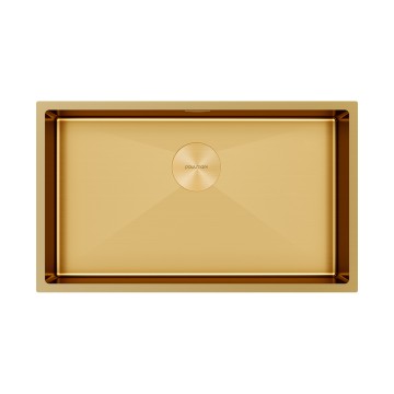 Мойка нерж. сталь NEXT 74 UNI, PM217444-BG, брашированное золото, 740х440мм, Paulmark 1,2мм
