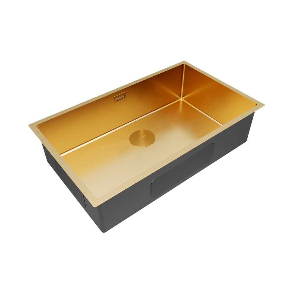 Мойка нерж. сталь NEXT 74 UNI, PM217444-BG, брашированное золото, 740х440мм, Paulmark 1,2мм