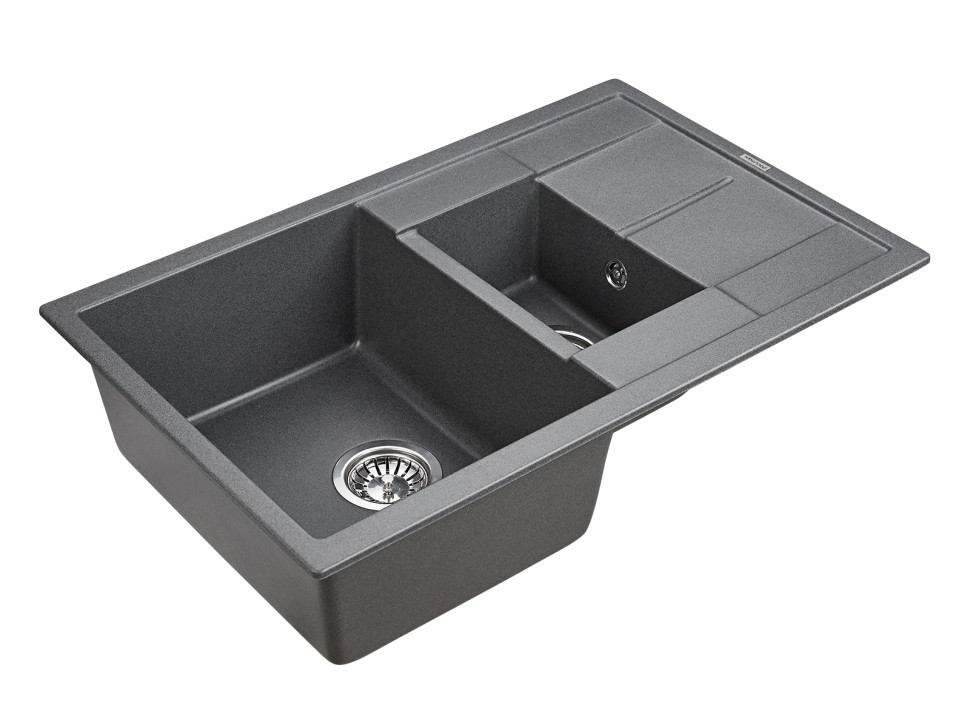 Мойка FLUGEN 60/1,5, IT-GRANIT, PM237850-DG, графит, 775х495 мм, Paulmark