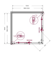 Душевой уголок BelBagno MARINO-A-2-100-C-CR
