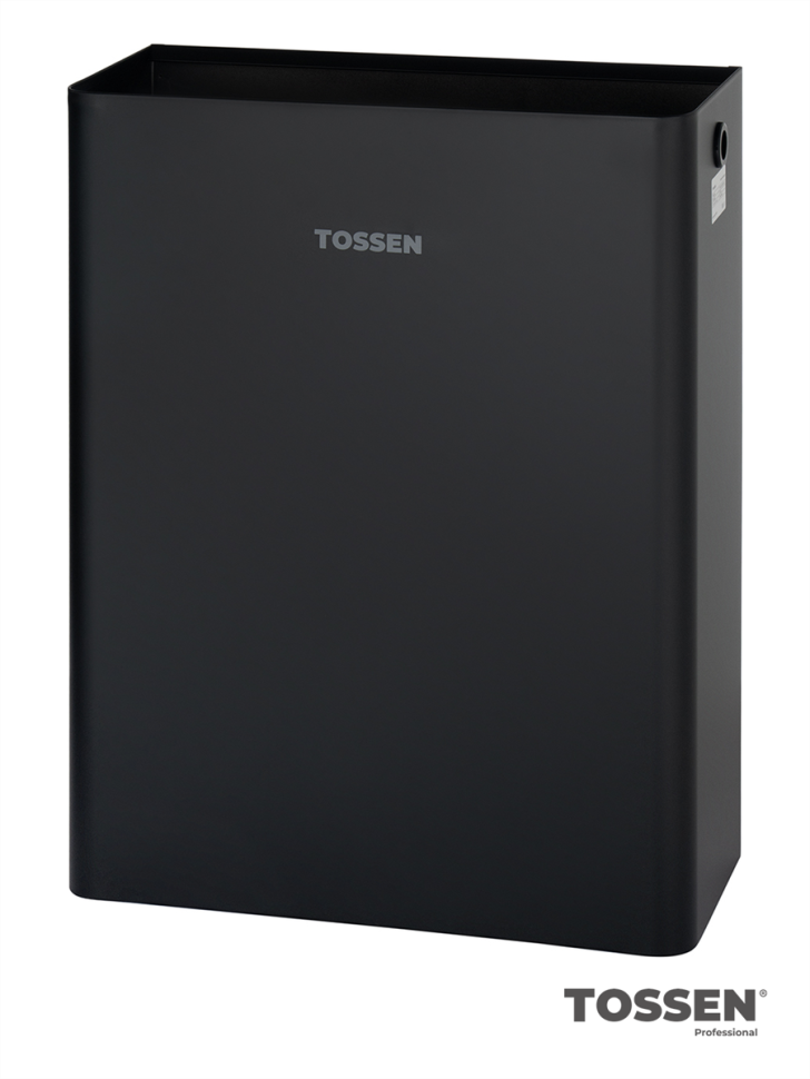 TOSSEN MV 2400 MB - прямоугольное мусорное ведро, 25 л (коллекция «Матовый чёрный»)