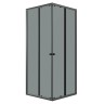 Душевое ограждение Niagara Eco NG-1009-14QT (90х90х190) квадрат,раздвижное,черный,стекло тонированное,1 место