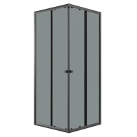 Душевое ограждение Niagara Eco NG-1009-14QT (90х90х190) квадрат,раздвижное,черный,стекло тонированное,1 место