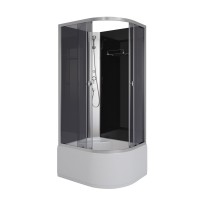 Душевая кабина Niagara Eco E90/80/40L/TN/BK (90х80х195) высокий поддон(40см),стекло тонированное,4 места