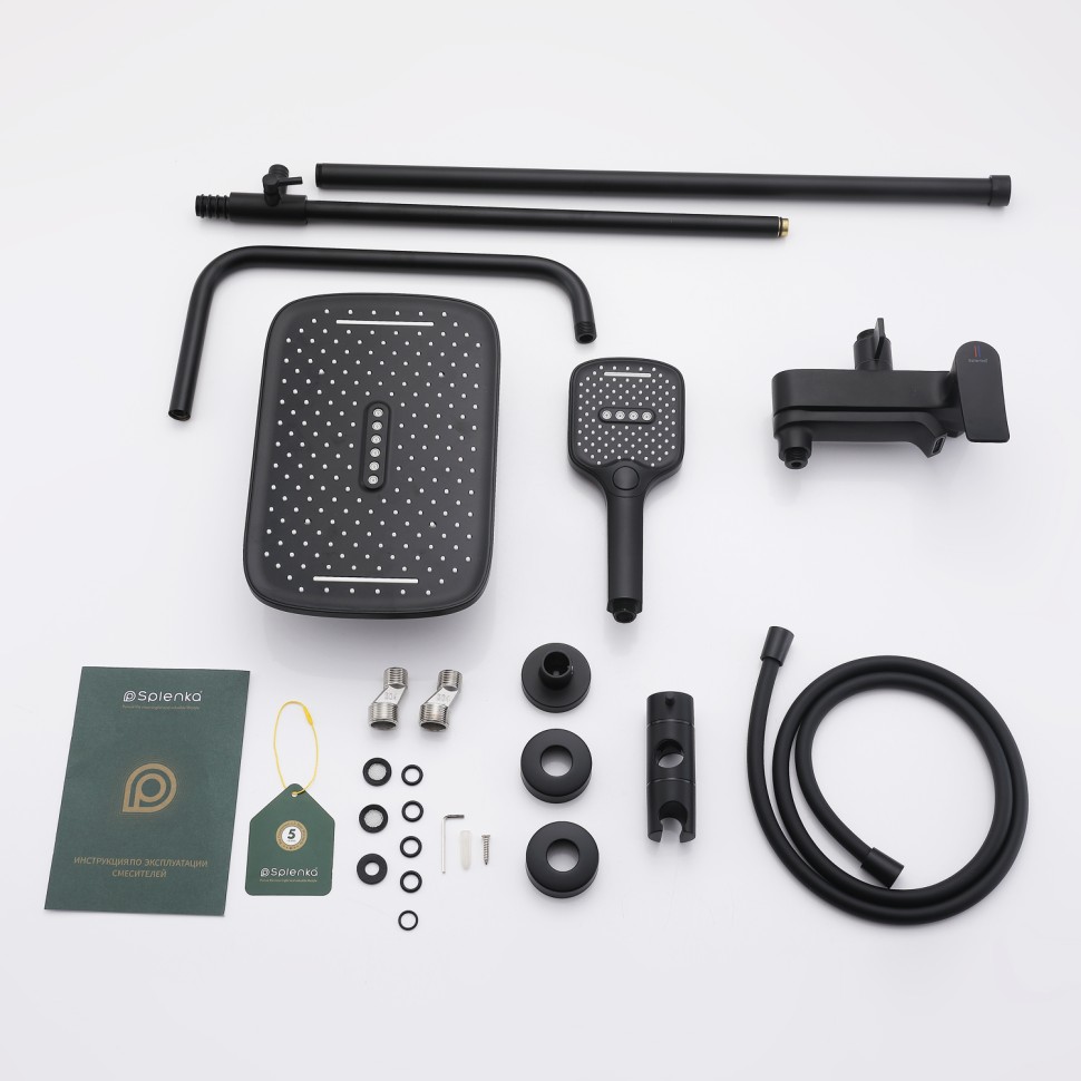 Душевая система Splenka для ванны и душа S31.24.06 Черный