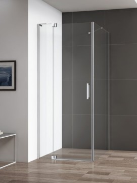 Дверное полотно с фиксированной панелью CEZARES SLIDER-100/110-GL-FIX/DOR-GRIGIO