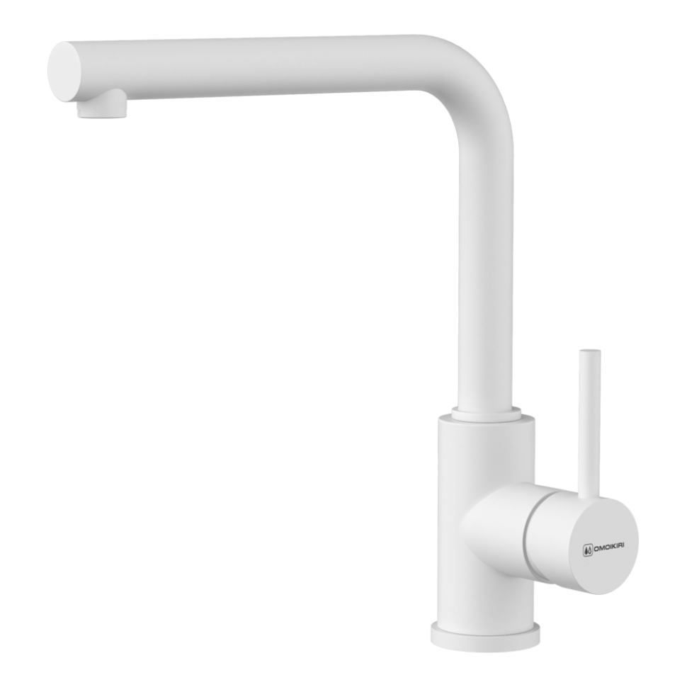 Смеситель для кухни Omoikiri Nakagawa-P-WH латунь/белый