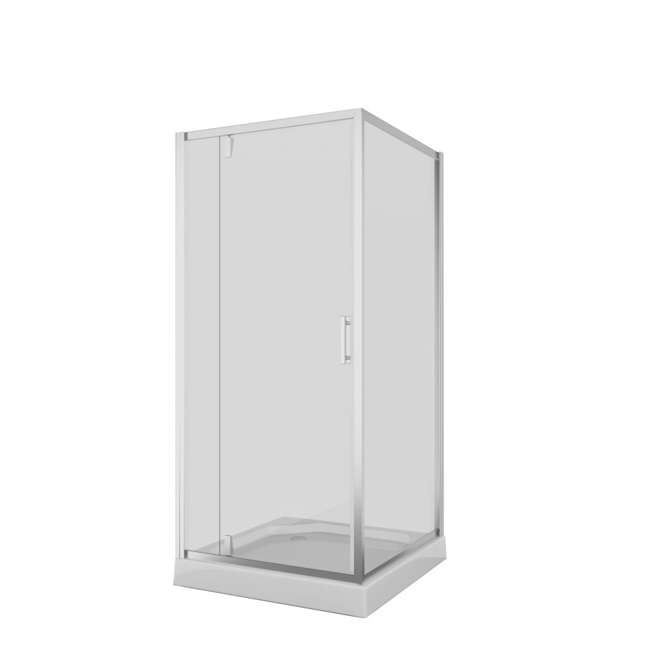 Душевое ограждение Niagara Nova NG-6602-08 (100х100х195) квадрат,хром,дверь распашная,стекло прозрачное,1 место