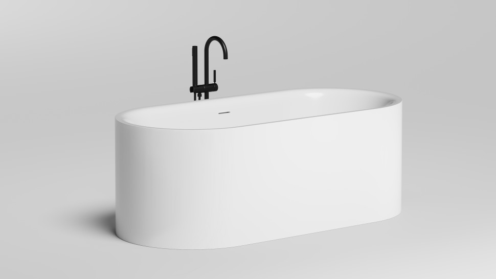 Ванна отдельностоящая PERLA 170x80 покраска по RAL полностью S-Stone Матовое