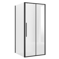 Душевое ограждение Niagara Nova NG-84-9AB-A90B-34 (90х90х195) квадрат,черный матовый,дверь раздвижная,стекло прозрачное,2 места