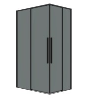 Душевое ограждение Grossman Galaxy 300.K33.01.9080.21.10 (90х80х195) прямоугольник,раздвижная,черный матовый,стекло тонированное, 1 место