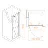 Душевая дверь Dolphin TN-03B (Прозрачное, 800)