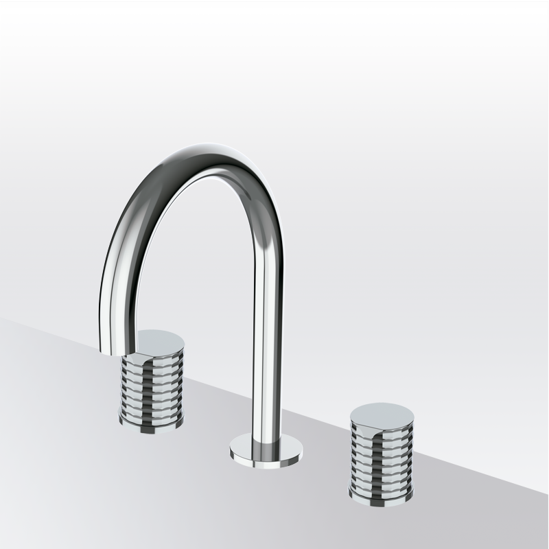 Смеситель для раковины GRB AURA 75355300 встраиваемый двухрычажный, хром