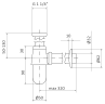 Сифон телескопический GRB VALVES 00030001 хром