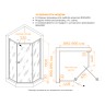 Душевой уголок RGW HO-088Gb (Прозрачное, 900x900)