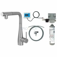 Смеситель для кухни, с комплектом фильтрации воды, с выдвижным изливом
