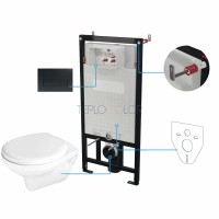 Унитаз с сиденьем, скрытого монтажа, 6 в 1