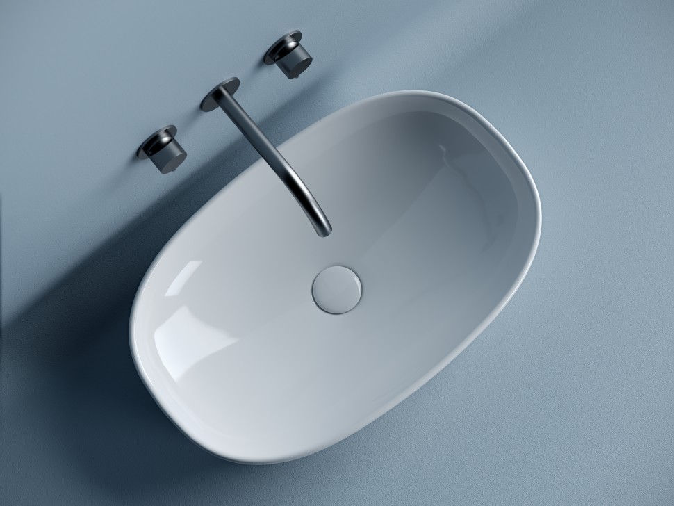 Умывальник чаша накладная овальная Element 600x380x140мм