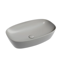 Умывальник чаша накладная овальная (цвет Антрацит Матовый) Element 600x380x138мм