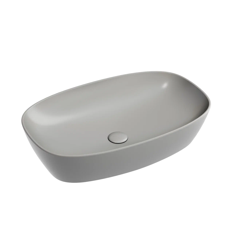 Умывальник чаша накладная овальная (цвет Антрацит Матовый) Element 600x380x138мм