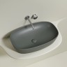 Умывальник чаша накладная овальная (цвет Антрацит Матовый) Element 600x380x138мм
