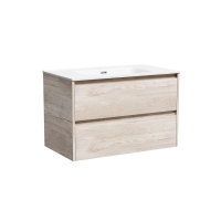 Тумба подвесная SANCOS Libra 790х450х500, c двумя ящиками оснащенными доводчиками, дуб галифакс натуральный, арт. LB80EG