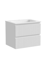 Тумба подвесная SANCOS Snob T 590х445х500, c двумя ящиками оснащенными доводчиками, Bianco, арт.SNT60W