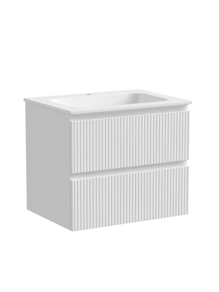 Тумба подвесная SANCOS Snob T 590х445х500, c двумя ящиками оснащенными доводчиками, Bianco, арт.SNT60W