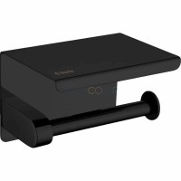 Держатель для туалетной бумаги, настенный - с полкой