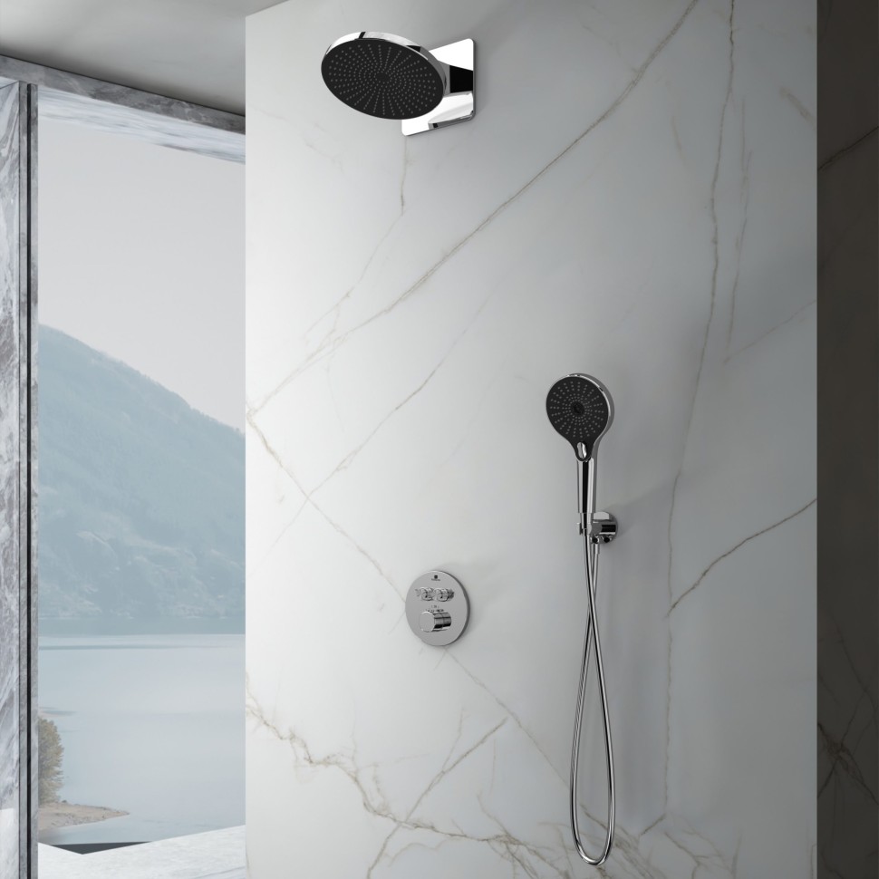 Душевой комплект Inspire VSFW-3I22MT5CH встраиваемый, термостат, двухрежимный, хром