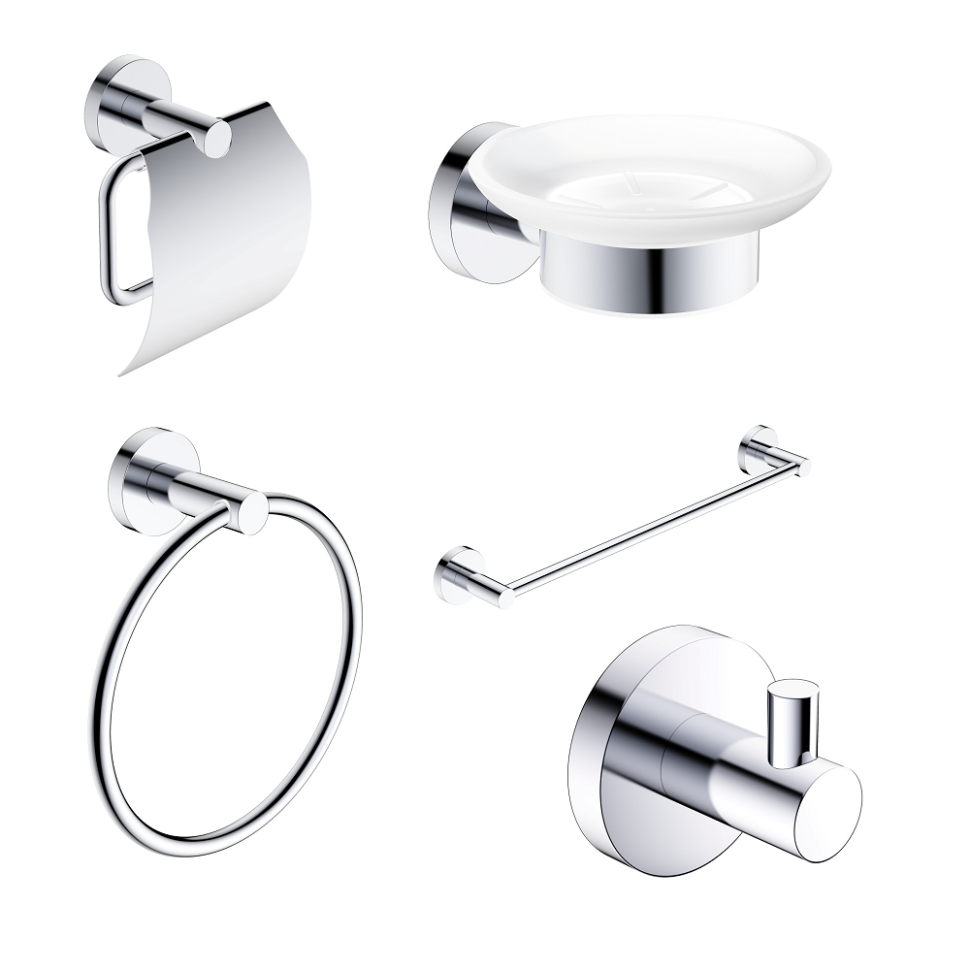 AQM7221CR Trento Набор аксессуаров 5 в 1, хром