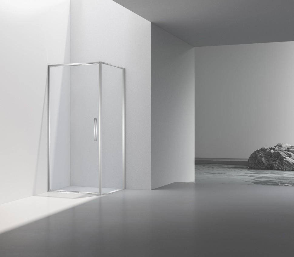 Душевой уголок Slim 8mm VSR-4SLP9090CL, 900*900, хром, стекло прозрачное