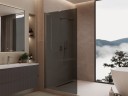 Душевая перегородка Волк-Ин (Walk-In) VLSW-1H900CGBN, 900*2000, брашированный никель, стекло тонированное