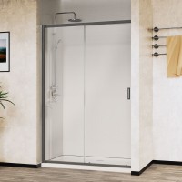 Душевая дверь City VDS-5CT150CLGM, 1500, вороненая сталь, стекло прозрачное