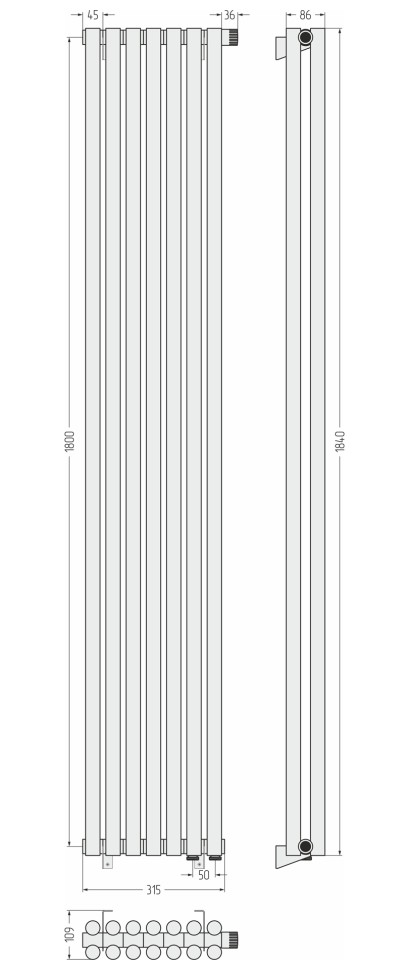 Эстет-11 EU50 1800х315 7 секций