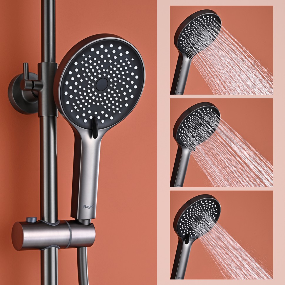 Душевая система Raglo для ванны и душа R32.24.09 Графит