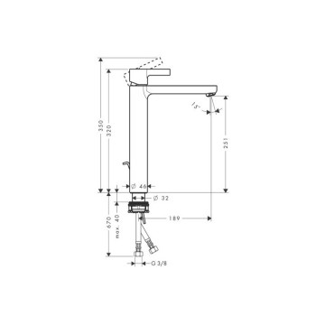Смеситель для раковин Hansgrohe Metris S хром (31022000)