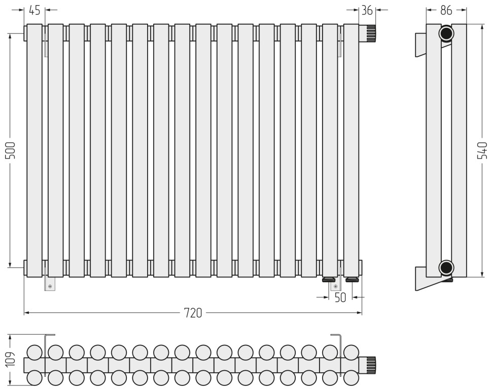 Эстет-11 EU50 500х720 16 секций