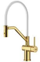 Смеситель Raglo для кухни со съемным гибким изливом, с магнитным фиксатором излива R86.41.03 Золотой сатин