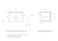 База под раковину подвесная с одним ящиком BelBagno ETNA-600-1C-SO-RW-P Rovere Moro